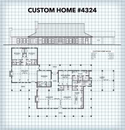 Custom Home #4324 floor plan