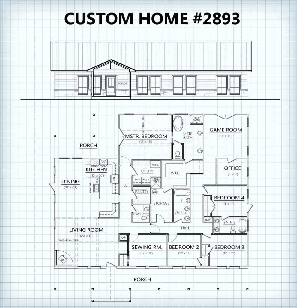 Custom Home #2893 floor plan