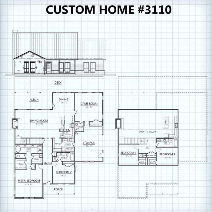 Custom Home #3110 floor plan