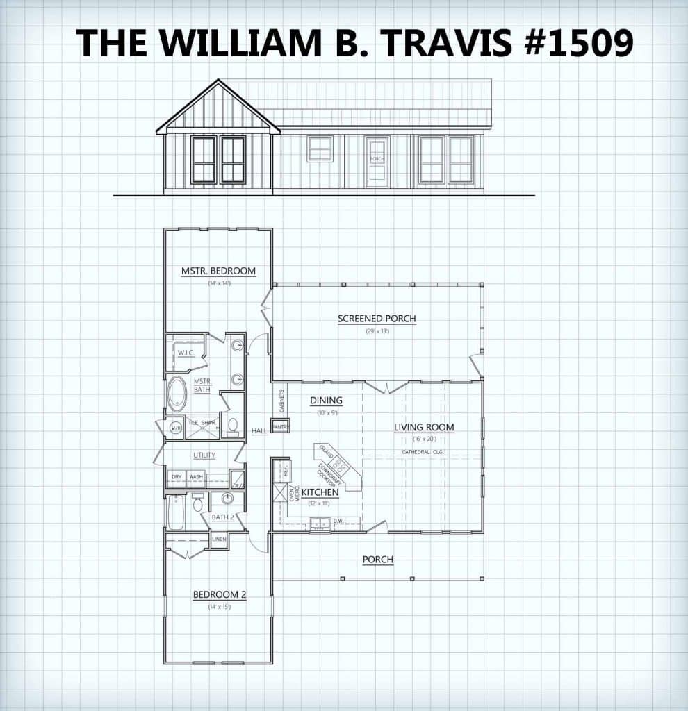 The William B. Travis #1509 floor plan