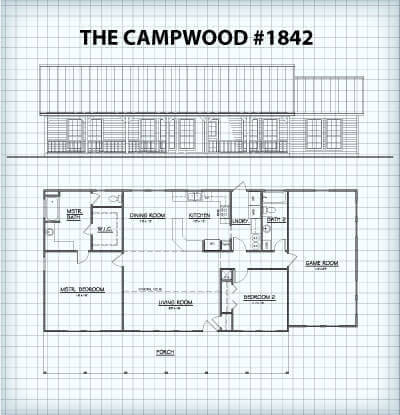 The Campwood #1842 floor plan