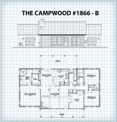 The Campwood #1866B floor plan