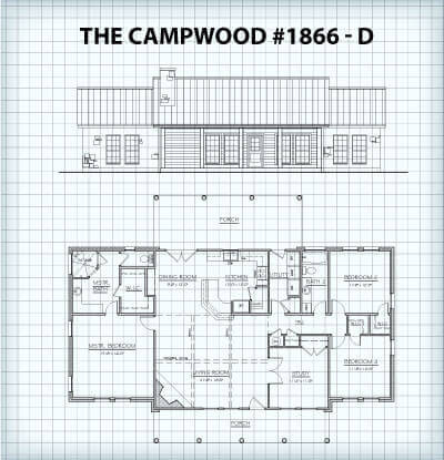 The Campwood #1866D floor plan