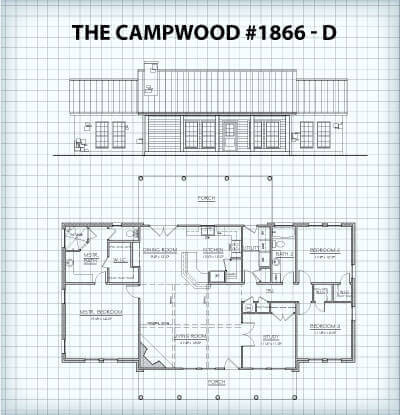 The Campwood #1866D floor plan
