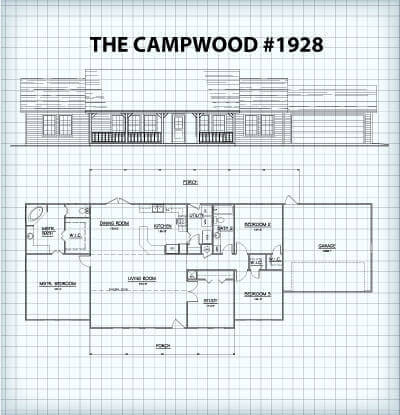 The Campwood #1928 floor plan