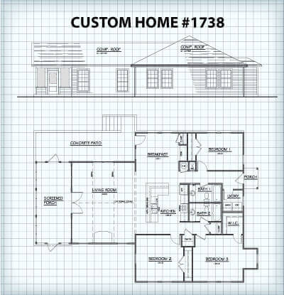 Custom Home #1738 floor plan