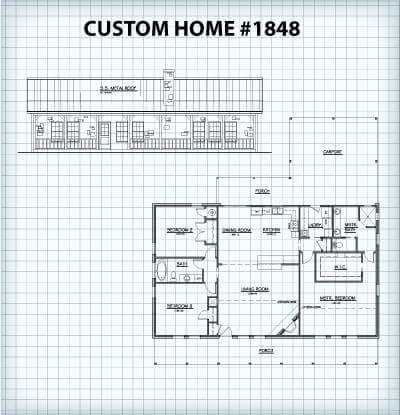 Custom Home #1848 floor plan