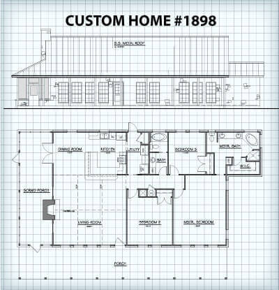 Custom Home #1898 floor plan