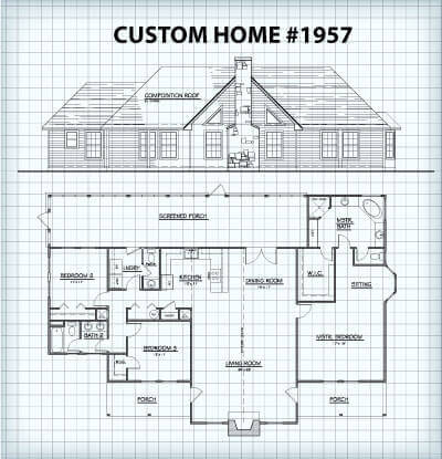 Custom Home #1957 floor plan