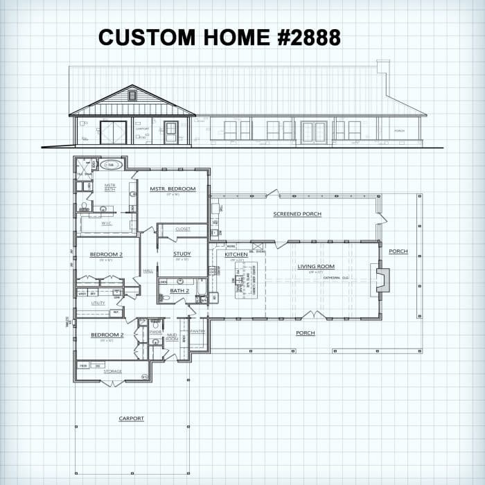 Custom Home #2888 floor plan