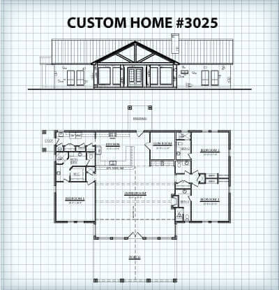 Custom Home #3025 floor plan