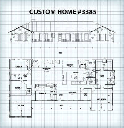 Custom Home #3385 floor plan