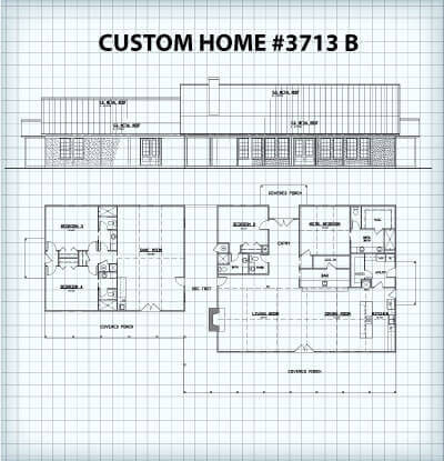 Custom Home #3713B floor plan