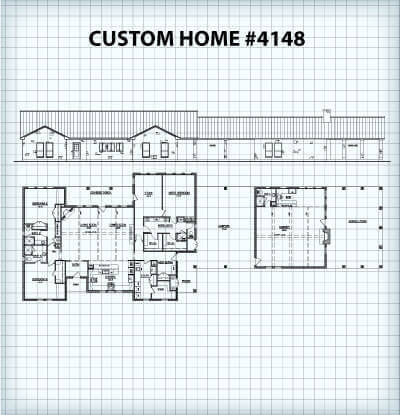 Custom Home #4148 floor plan