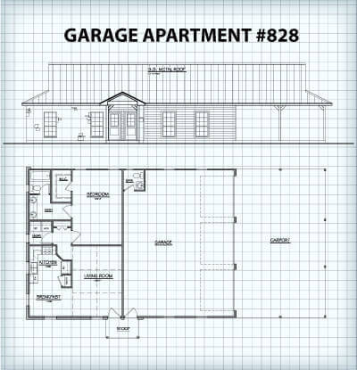 Garage Apartment #828 floor plan