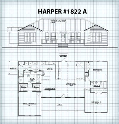 The Harper #1822A floor plan