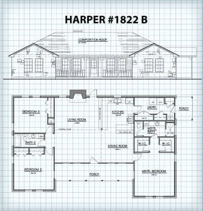 The Harper #1822B floor plan