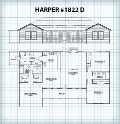 The Harper #1822D floor plan