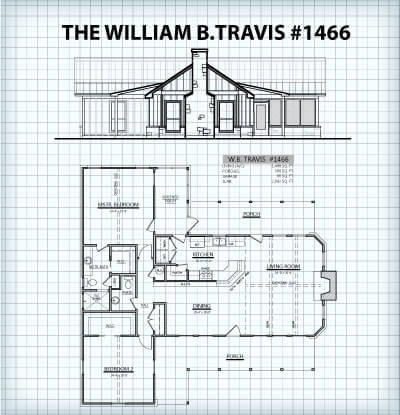 The William B. Travis #1466 floor plan
